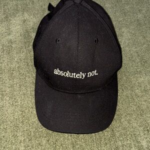 Black Baseball Cap with White Embroidery